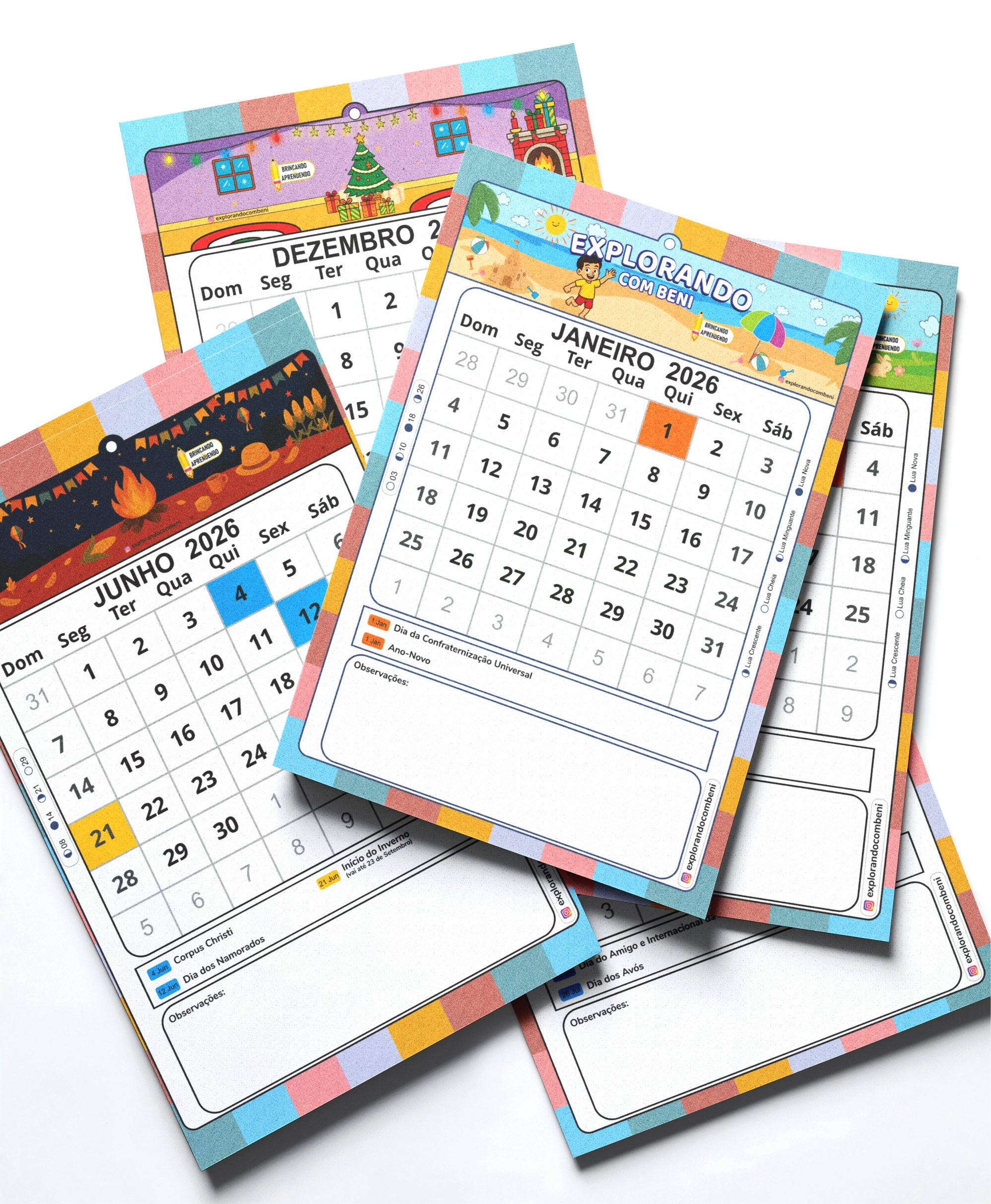 Calendário Criativo 2026
